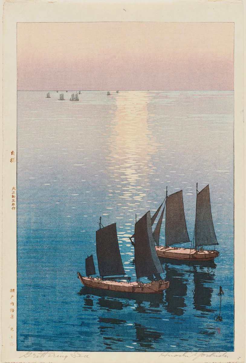 Glittering Sea, from Inland Sea, by Yoshida Hiroshi, 1926
