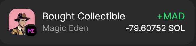 I just bought my first <a href="/MadLads/">Mad Lads</a> NFT. I went out of NFTs back in 2023 and really liked the mad lads collection so bought one!

Thanks to <a href="/bullx_io/">BullX</a> to make this possible. So I bought it from the referral money :)

WAO