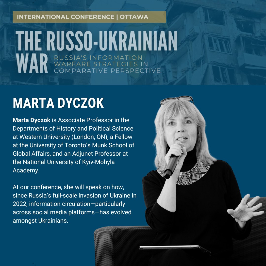 The Russo-Ukrainian War: Russia's Information Warfare Strategies in Comparative Perspective will convene on February 21-22, 2025, in Ottawa, bringing together global experts to analyze Russia's intentions and strategies across Europe, the USA, and other regions worldwide.

One of