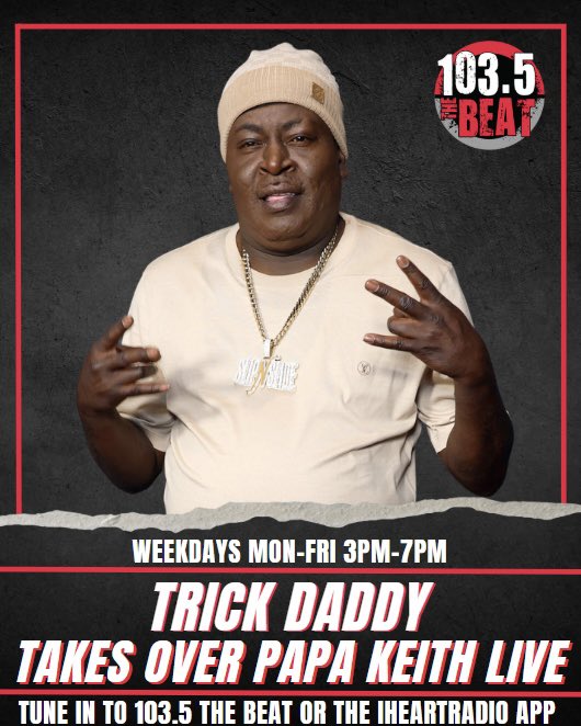 1035TheBEAT's tweet photo. Starting this Monday, Jan. 20, @305MAYOR is taking over “Papa Keith Live” while @Papa_Keith runs for office! Tune into 103.5 The Beat or the iHeartRadio weekdays Monday-Friday from 3PM-7PM! #PapaKeithLive #TheBeatMiami @iheartradio https://t.co/IG9sQb8TEV