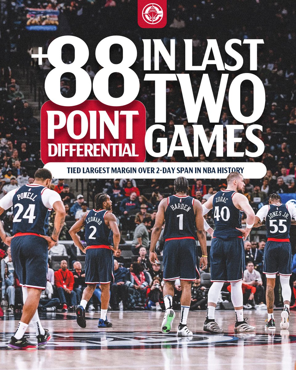 59 + 29 = 88 👏

Our back-to-back big wins tie for the largest margin over a 2-day span in <a href="/NBA/">NBA</a> history!