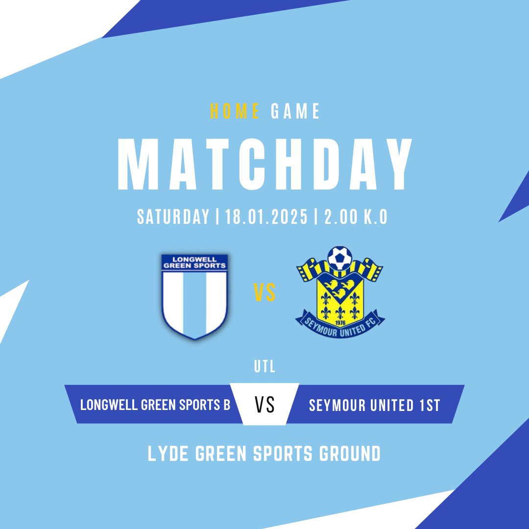 Tomorrow we face <a href="/SeymourUtd1976/">🇺🇦Seymour United FC 🇺🇦</a> at home 🏡

Will need a big performance to come away with a result! 💪🏼

Come on down to support the lads! 

#UTL #LWGFC #LWG