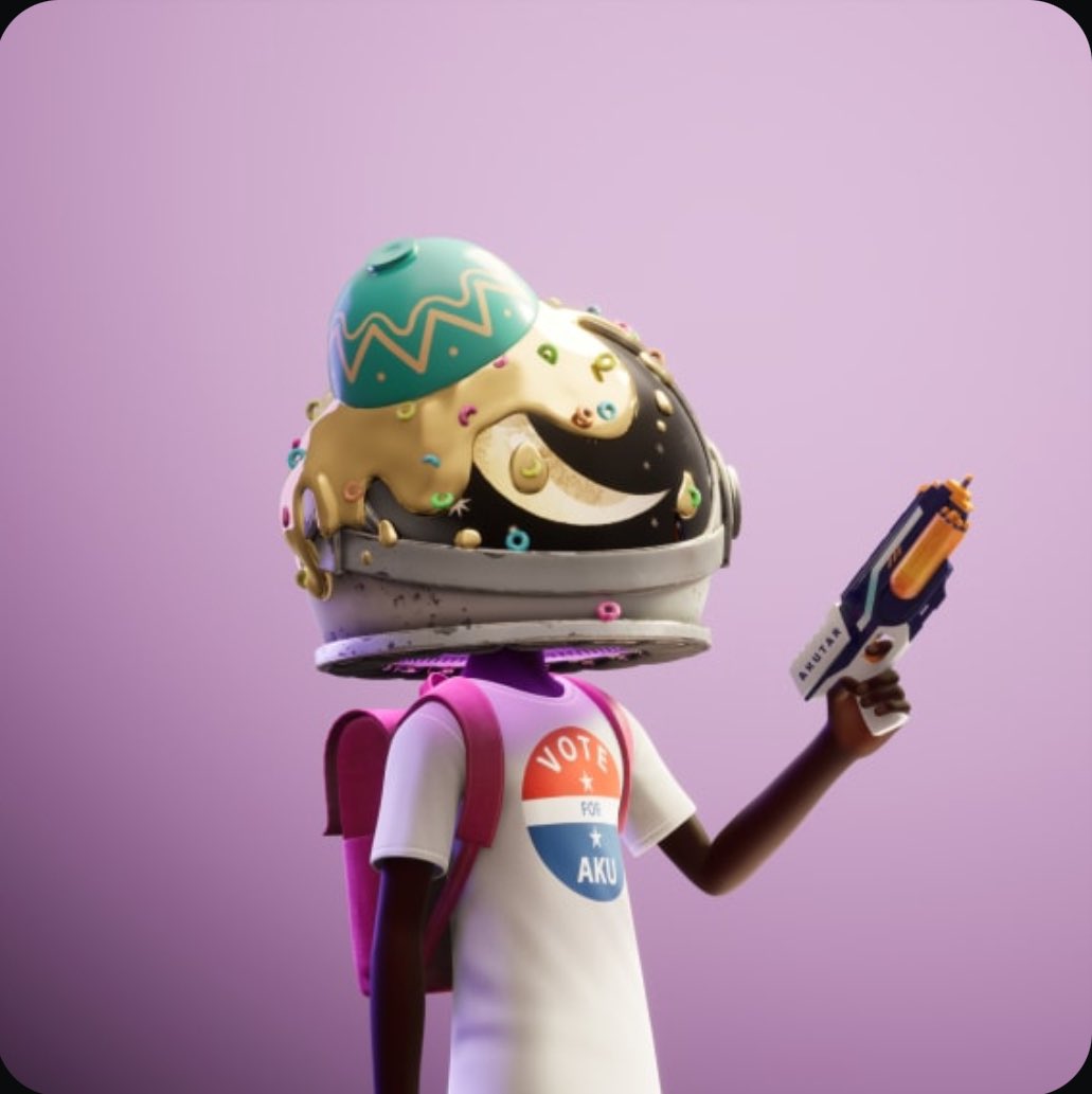 Latest addition. Gold cereal helmet.  Only 7 in the collection!  <a href="/AkuDreams/">Aku 👨🏾‍🚀 Akutars</a> <a href="/WeAreAku/">WeAreAku</a> <a href="/Micah_Johnson3/">Micah Johnson 👨🏾‍🚀🚀</a>