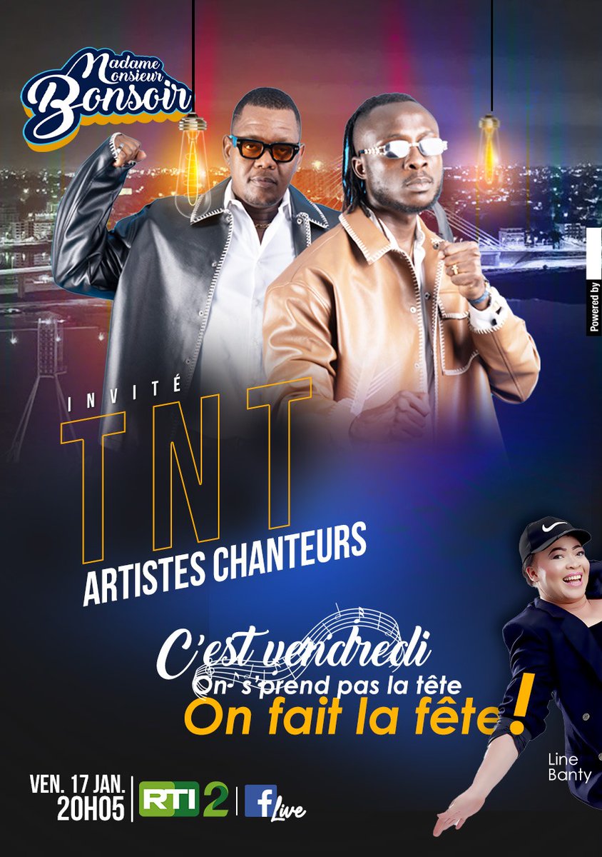 Allons au #PALAIS le #1er_Fevrier Célébrer TNT_

#CONNECTE toi maintenant sur RTI 2 pour vivre une très belle Emission
CANAL N°2