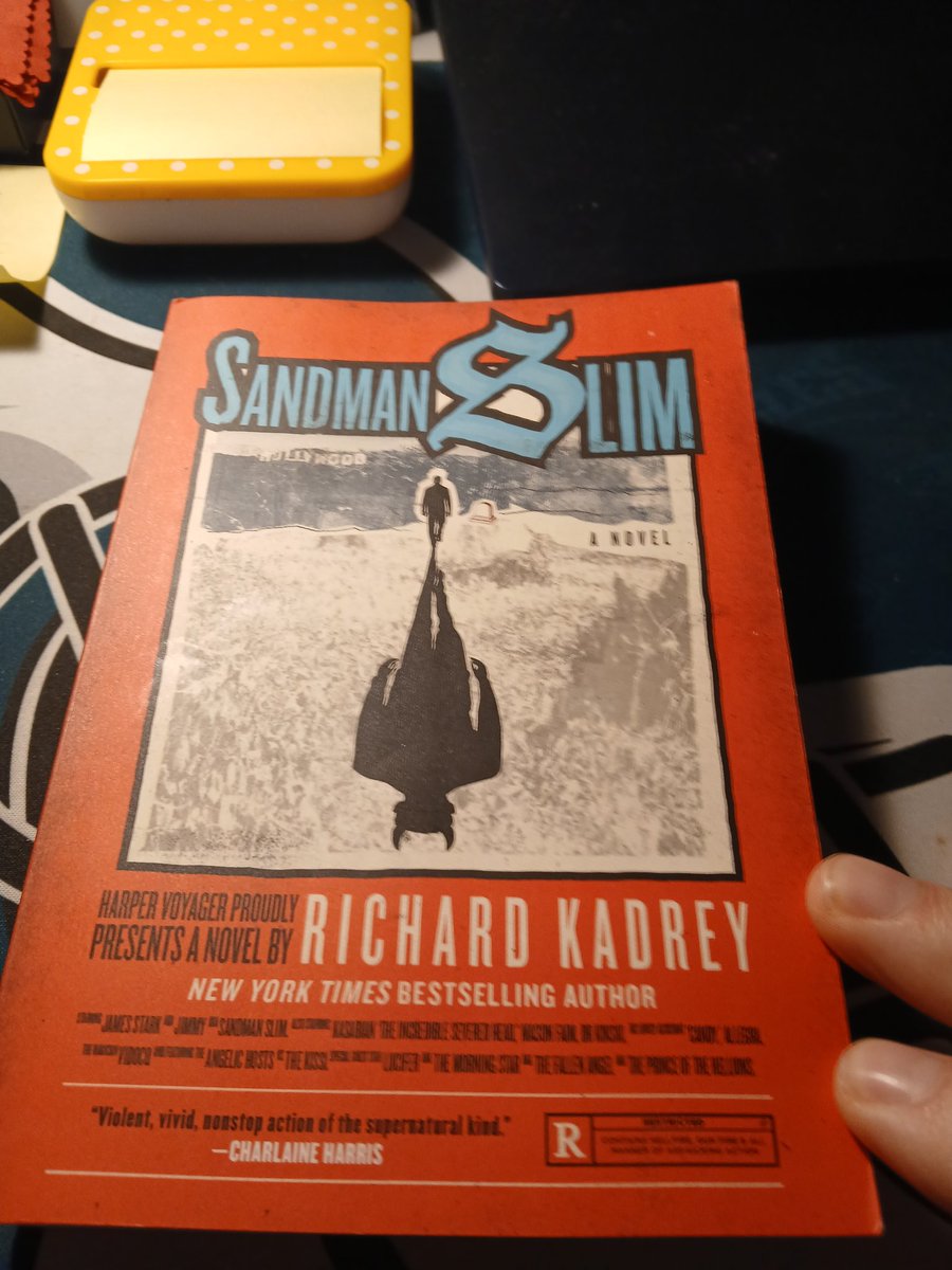 CM_Smolinski's tweet image. Finally got my hands on the first book of my favorite series. Sandman Slim by @Richard_Kadrey. I'm nowhere near as good a writer as he is but he is definitely the closest to what my writing is like. At least I think so.