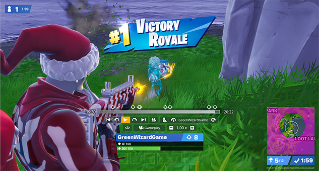 GreenWizardGame's tweet image. Victory Horn! Not bad for my first #Fortnite match in a month.

#gaming #FortniteOG #SkullTrooper