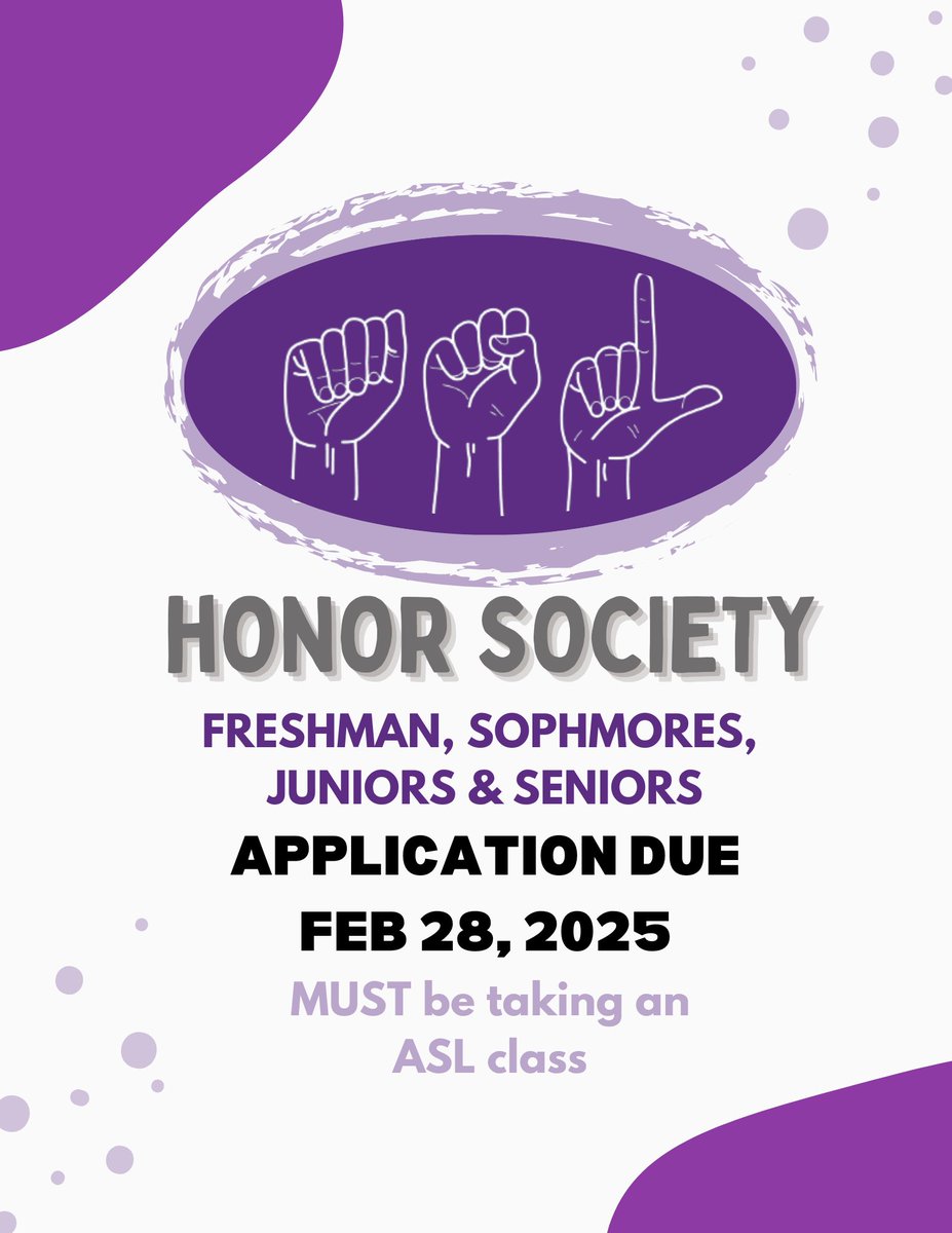 RPHS ASL Club & Honor Society (@rphs_asl) on Twitter photo Attention, Panthers! The ASL Honor Society Application is OPEN! Sign up today! <a href="/RPHS_Panthers/">Ridge Point HS</a> <a href="/FBISD_MSD/">FBISD Multilingual Programs</a> <a href="/FortBendISD/">Fort Bend ISD</a> #aslhonorsociety #ASL #Signlanguage #langchat Attention, Panthers! The ASL Honor Society Application is OPEN! Sign up today! <a href="/RPHS_Panthers/">Ridge Point HS</a> <a href="/FBISD_MSD/">FBISD Multilingual Programs</a> <a href="/FortBendISD/">Fort Bend ISD</a> #aslhonorsociety #ASL #Signlanguage #langchat