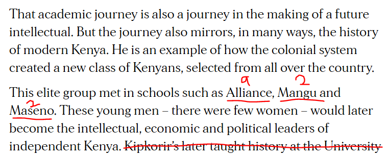 AnganaKeith's tweet photo. Nimetakanga sana kuandika something in-depth on role ya hizi shule tatu in the making of Kenya's first group of elite. Huni fascinate generally.

(Hizo numbers indicated ni the number of people each school contributed to the 1st Kenyatta cabinet post-independence). https://t.co/4OM677eFw7
