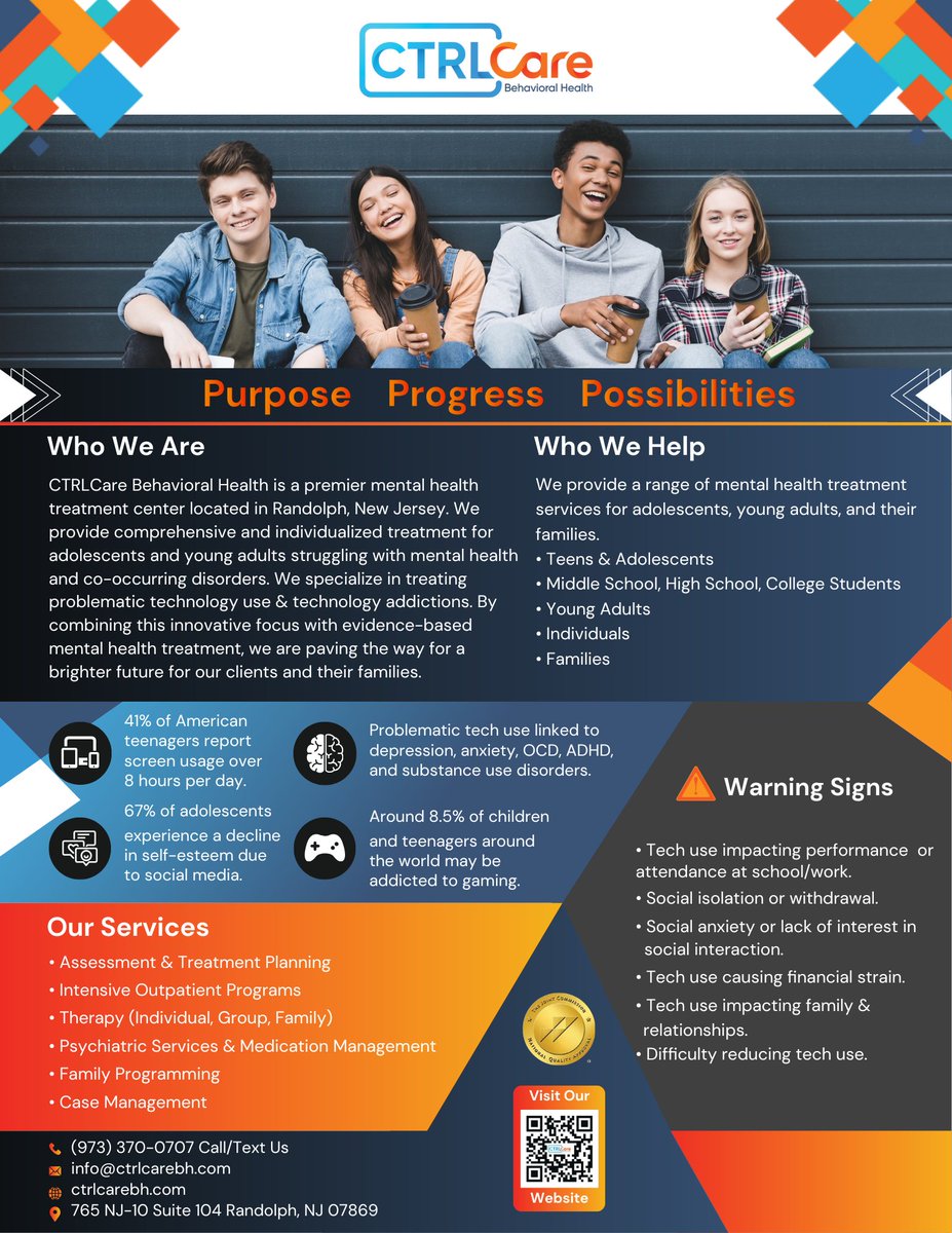 ctrlcare's tweet image. Introducing CTRLCare Behavioral Health to Randolph, NJ. We are in network with all major insurances. Call us today for more information! 

973-370-0707