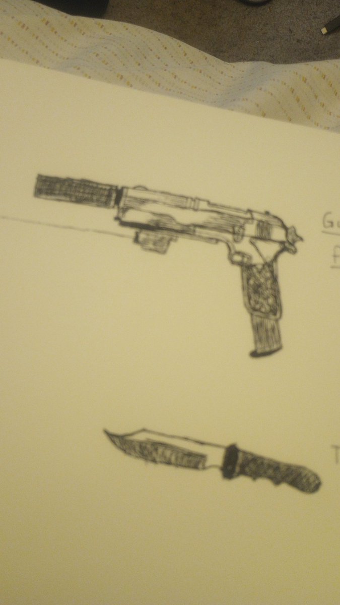 DefconYT's tweet image. Im genuinely surprised i can free hand a gun still i haven't done this since middle school