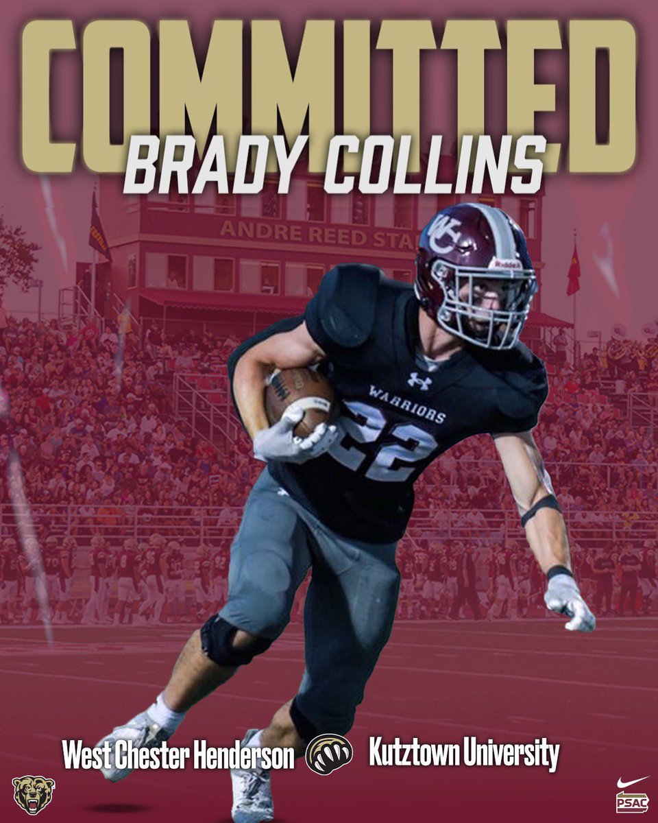 Brady Collins (@bradycollins06) on Twitter photo Grateful to announce my commitment to Kutztown University. <a href="/KUBearsFootball/">Kutztown Football 🐻</a> <a href="/KUHC_Clements/">Jim Clements</a> <a href="/Coach_Ditti/">John Venditti</a> <a href="/Henderson_FB/">WC Henderson Football</a> Grateful to announce my commitment to Kutztown University. <a href="/KUBearsFootball/">Kutztown Football 🐻</a> <a href="/KUHC_Clements/">Jim Clements</a> <a href="/Coach_Ditti/">John Venditti</a> <a href="/Henderson_FB/">WC Henderson Football</a>