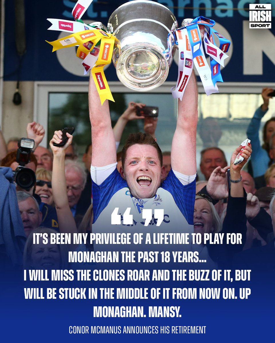 AllIrishSport's tweet photo. A legend of the game... #ConorMcManus https://t.co/TwUJNP3Soh