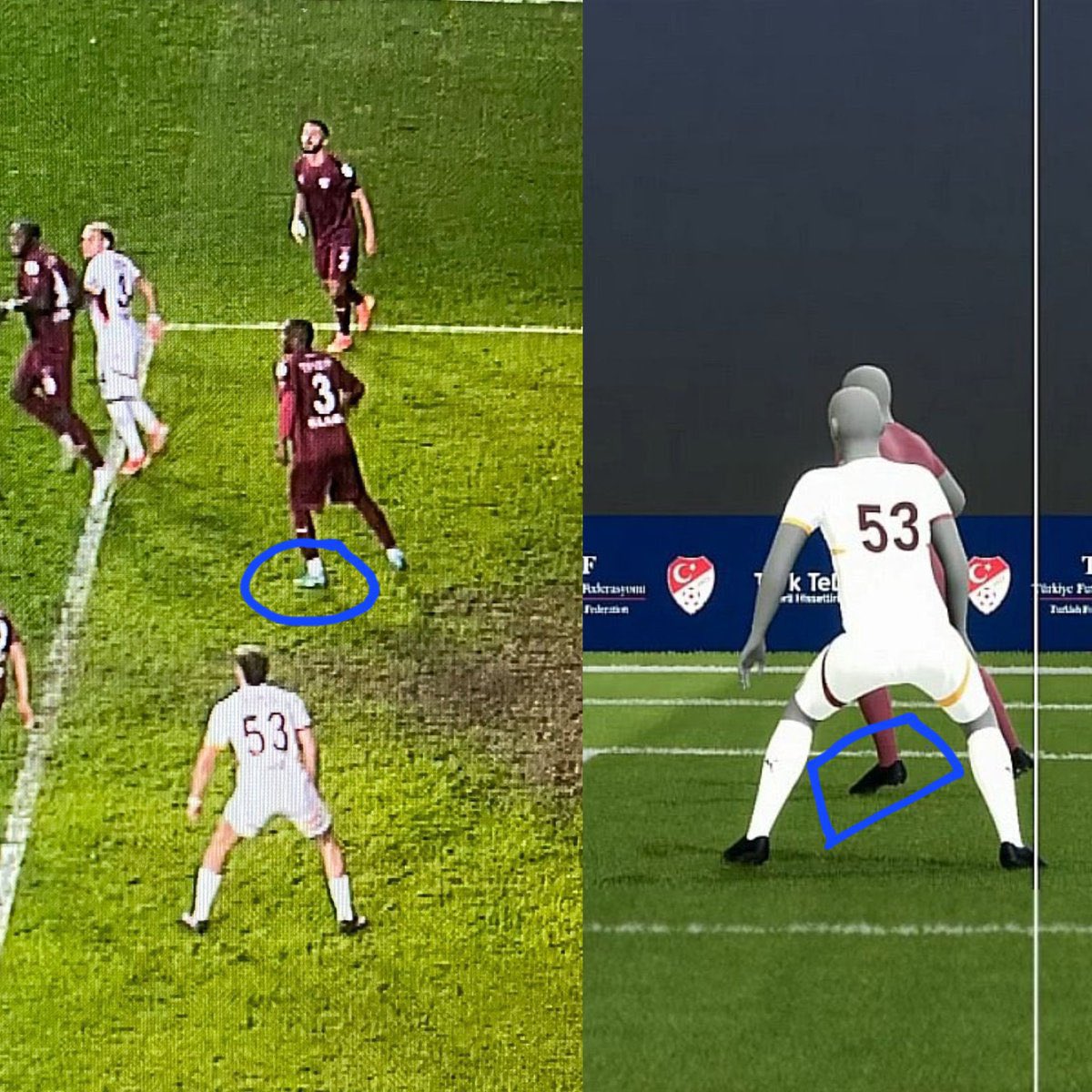 icardibaskan's tweet photo. Hatayspor -Galatasaray maçı acilen tekrar edilmeli,Yabancı VAR bu pozisyonda manipülasyon yaptı. @UEFAcom  gören herkes RT lütfen https://t.co/g3od3cecMD