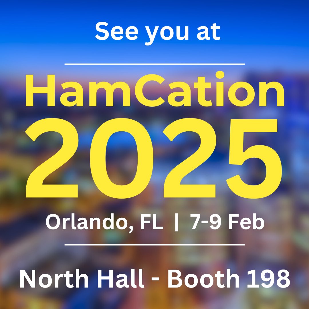 We are heading to Orlando, FL! Join us February 7-9 at HamCation 2025, inside the North Hall at booth 198!

We will have a huge array of innovative comms gear from Aetherwave Antennas (Tim Ortiz, N9SAB), <a href="/gridbasedotnet/">gridbase</a>, RETEVIS, Nordic Development, Jim K8DDV and many more!