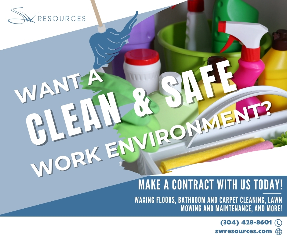 SWResources's tweet image. Cleaning with us provides employment opportunities for over 250 individuals with disabilities in our community.

Contact us today at (304) 428-6344 or check out our website at swresources.com for more information on contracts!

#SWResources #Nonprofit #JanitorialServices