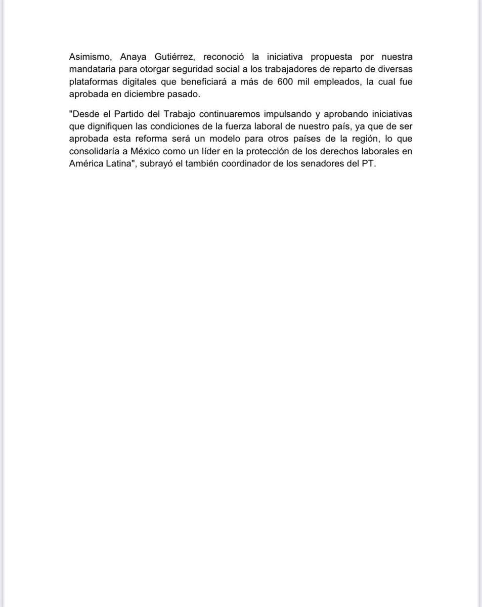 En el Partido del Trabajo consideramos que la reducción de la jornada laboral de 48 a 40 horas semanales es fundamental para mejorar las condiciones de vida de millones de empleadas y empleados en México.