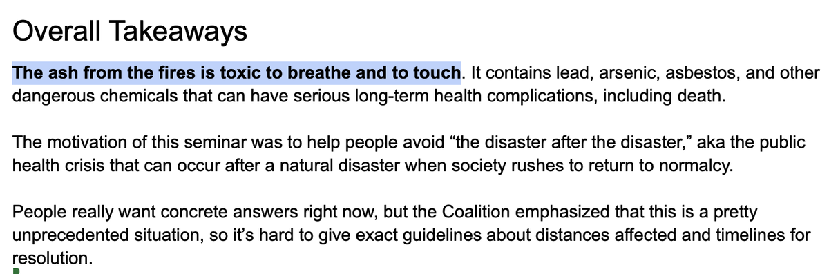 If you live in LA, please read this. Feel free to share.  

We watched the Coalition For Clean Air webinar last night about toxic ash. There was a lot of important information in there, but it was 2.5 hours long. We summarized it into this doc. Link in reply.