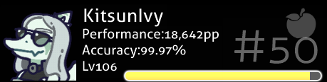 Kitsunivy's tweet photo. Top 50 reached! (after more than 7 years...)
Score dump https://t.co/NJTO5n64jN