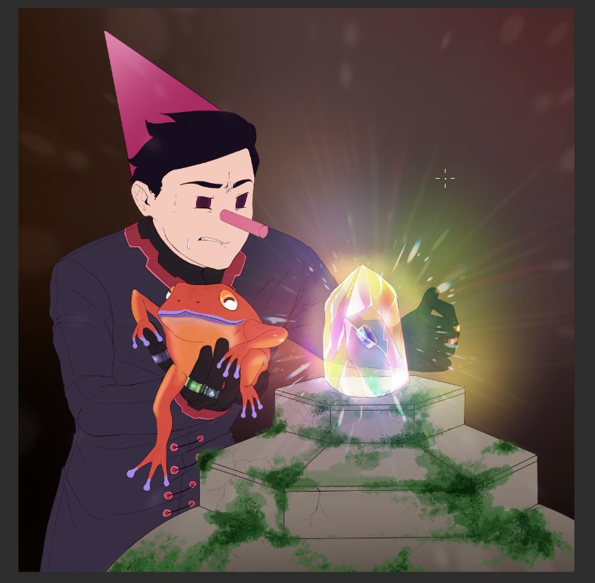 gevorla's tweet image. After collecting donuts, our hero Benito sets off on a quest to find the legendary iridescent ring. Will he manage to uncover the final missing piece for his collection? ✨💍

@RuniverseGame  x @ForgottenRunes 

#RuniverseGame #ForgottenRunes #PlayAndEarn #NFTGaming #GameFi…