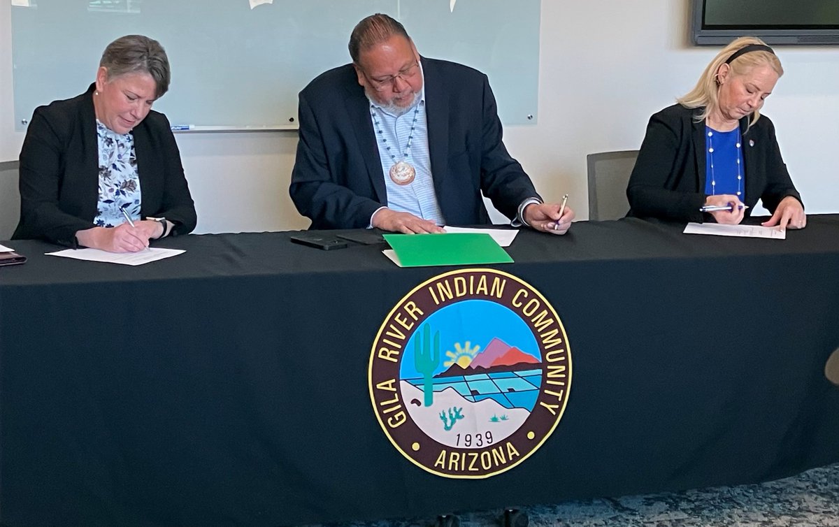 Arizona DOT (@arizonadot) on Twitter photo ADOT, the <a href="/GRIC_Official/">Gila River Indian Community</a> and the <a href="/USDOTFHWA/">Federal Highway Admn</a> came together today on Friday, Jan. 17, to sign the $95 million Infrastructure for Rebuilding America (INFRA) grant that was awarded to Arizona in 2024. <a href="/MAGregion/">MAG - Maricopa Association of Governments</a> <a href="/USDOT/">U.S. Department of Transportation</a> ADOT, the <a href="/GRIC_Official/">Gila River Indian Community</a> and the <a href="/USDOTFHWA/">Federal Highway Admn</a> came together today on Friday, Jan. 17, to sign the $95 million Infrastructure for Rebuilding America (INFRA) grant that was awarded to Arizona in 2024. <a href="/MAGregion/">MAG - Maricopa Association of Governments</a> <a href="/USDOT/">U.S. Department of Transportation</a>