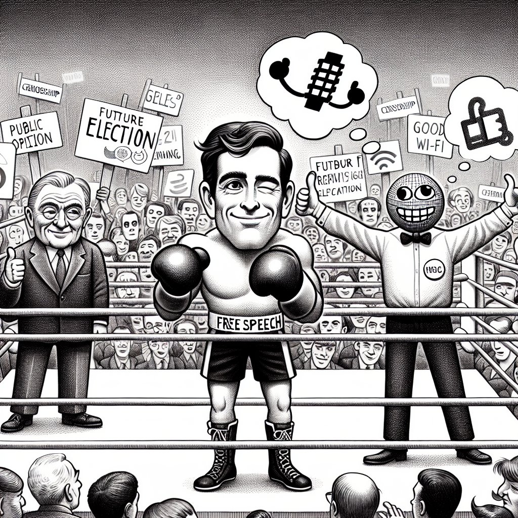 iamncik's tweet image. Is Zuckerberg truly a champion of free speech on Facebook, or is he just cozying up to Trump ahead of 2024? 🤔 #FreeSpeech #TechPolitics 

Do algorithms crave democracy or just good Wi-Fi? 📶