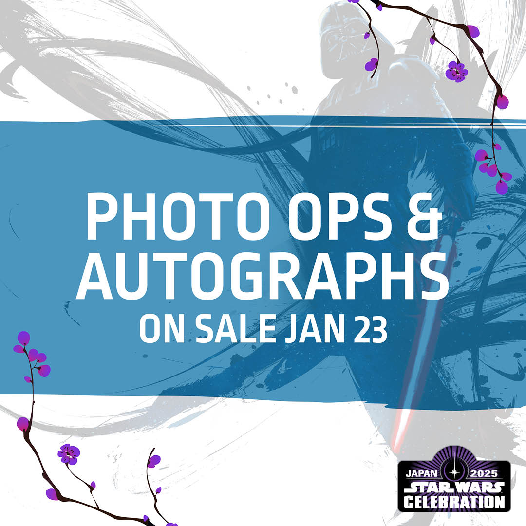 SW_Celebration's tweet photo. Official Pix is happy to be back with us in the celebrity halls at Star Wars Celebration Japan! Fans attending Star Wars Celebration Japan will be able to purchase their photo op and autographing tickets for currently announced guests on January 23 at 7:00 PM ET. https://t.co/QT3Odntq5a