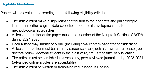 ASPA Section on Nonprofits tweet media
