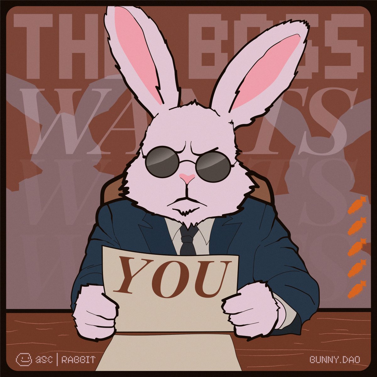 The BOSS wants YOU.

Prepare to be a Bunny Gang, we will run the carrot business with you.

🥕🥕🥕🥕🥕