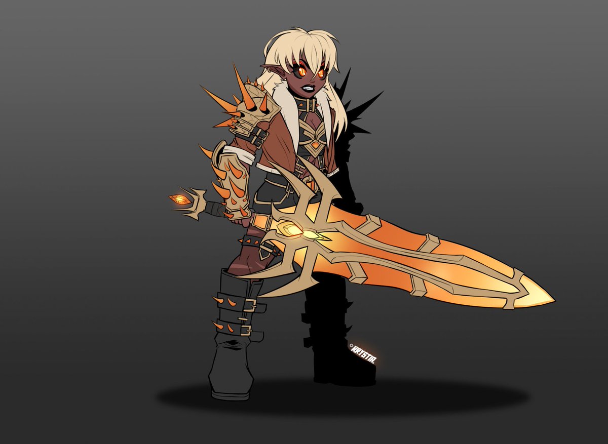 Krystia_Ignis's tweet image. &quot;Hellspawn Slayer&quot;
@Alina_AE @AEArtStation 
#aqw