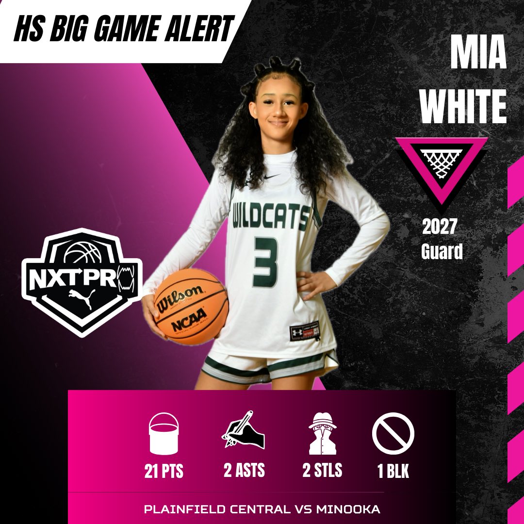 HS BIG GAME ALERT 🚨 Mia White was on fire 🔥 vs Minooka! She hit 5 from beyond the arc and was hard to stop! WE SEE YOU MIA 👀 <a href="/MiaW2027/">Mia White</a> <a href="/PRO16G/">PRO16/NXTPRO Girls League</a>