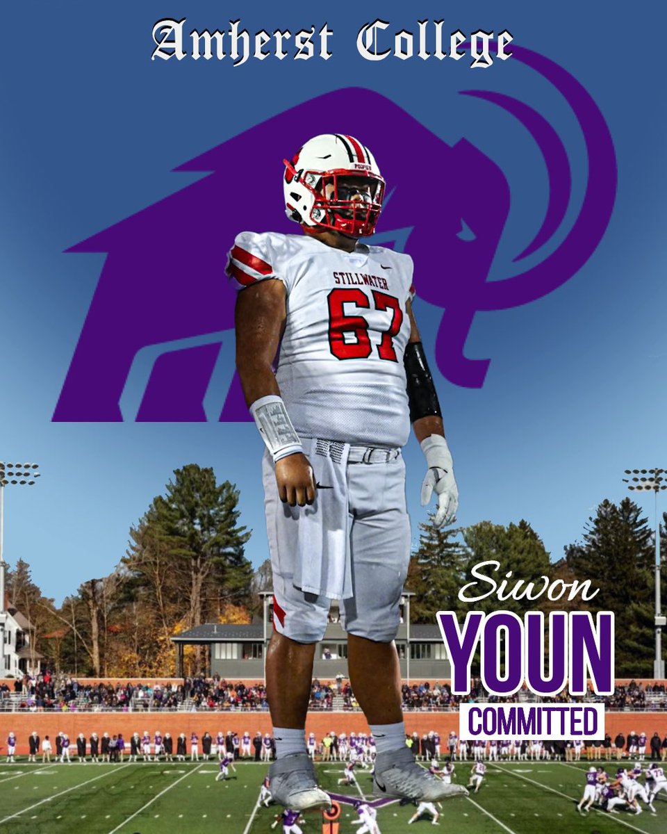 Siwon Youn (@siwonyoun67) on Twitter photo I am thrilled to announce my commitment to the admissions process at Amherst College! Thank you to my family, friends, teammates, and coaches for the unwavering support and guidance. Here’s to the next chapter! #CRANKIT <a href="/AmherstCollFB/">Amherst College Football</a> <a href="/Ponies_Football/">Ponies Football</a> I am thrilled to announce my commitment to the admissions process at Amherst College! Thank you to my family, friends, teammates, and coaches for the unwavering support and guidance. Here’s to the next chapter! #CRANKIT <a href="/AmherstCollFB/">Amherst College Football</a> <a href="/Ponies_Football/">Ponies Football</a>