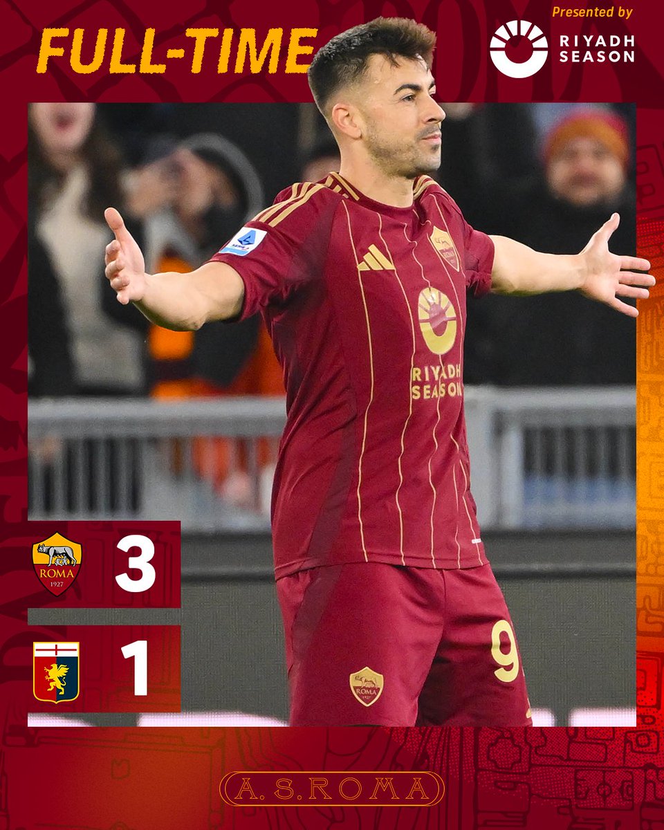 That's a wrap! Four wins on the bounce in front of the Olimpico faithful 🏟 

#ASRoma #RomaGenoa