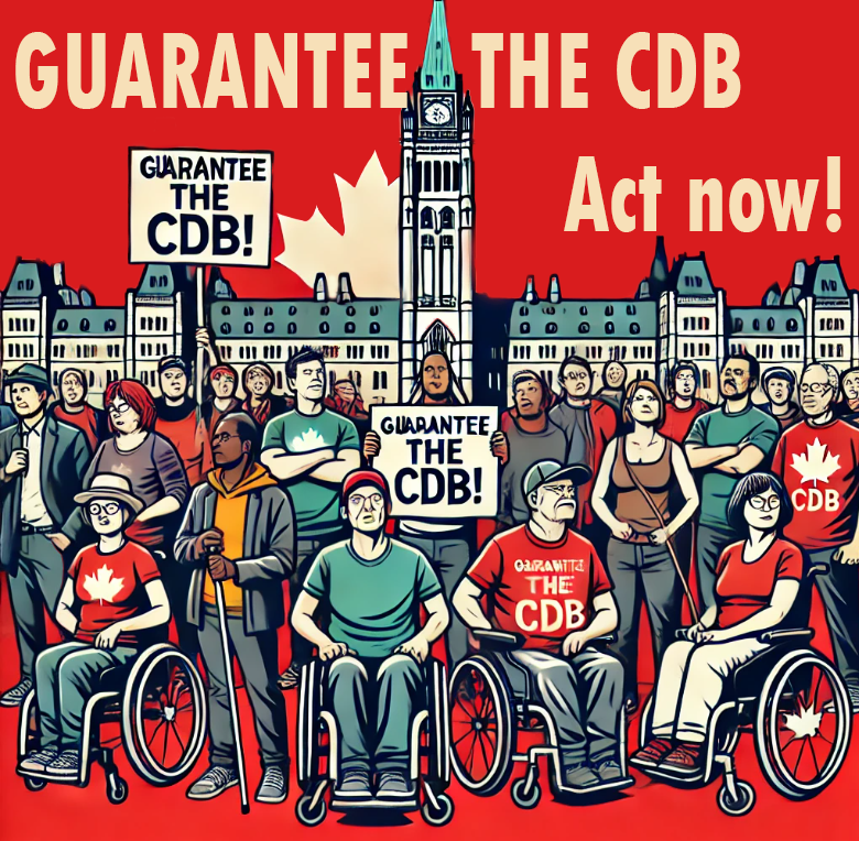 🚨 The #CanadaDisabilityBenefit is at a critical crossroads. 🚨

With parliament on hold and a looming federal election, the #CDB is at risk. <a href="/JustinTrudeau/">Justin Trudeau</a> must #GuaranteeTheCDB. 

Join the campaign: bit.ly/42ajcBS 

@KamalKheraLib <a href="/DLeBlancNB/">Dominic LeBlanc</a> <a href="/GinettePT/">Ginette Petitpas Taylor</a> <a href="/viraniarif/">Arif Virani</a>