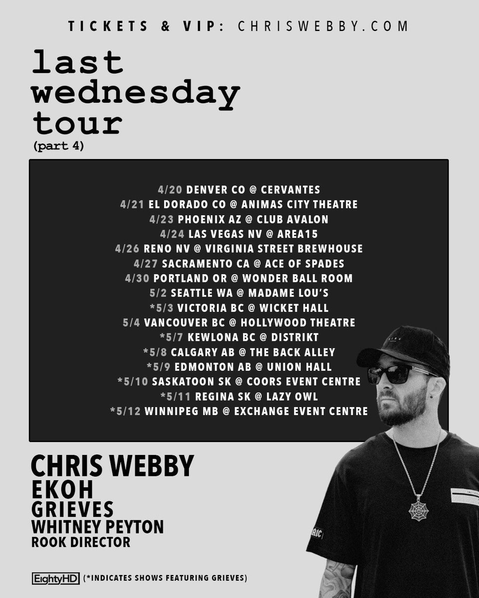 EightyHDMusic's tweet photo. Fresh from the release of #LastWednesday, @ChrisWebby will take his show to the West Coast & Canada this spring π₯³
Grab tickets now π https://t.co/lzF6NQKRQm https://t.co/5fyB9u21IW