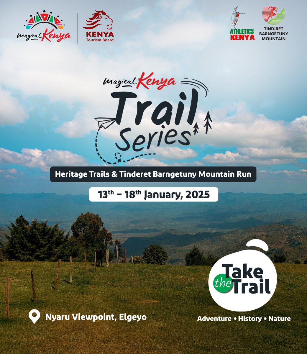 AndersonKiplan4's tweet photo. Welcome to the perfect 5-day adventure series hosted by Magical Kenya.  Magical Kenya is the perfect opportunity to experience local tourism. To join this amazing, Mountain Trail Series Campaign click https://t.co/xaraU8yb4O
#VisitKE
#TembeaKenya
#MagicalKenya
@magicalkenya https://t.co/jDLPGE06mp