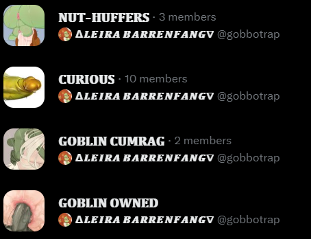 I have yet to have anyone owned by the goblin funny enough.

Also heyo I'm back ^^