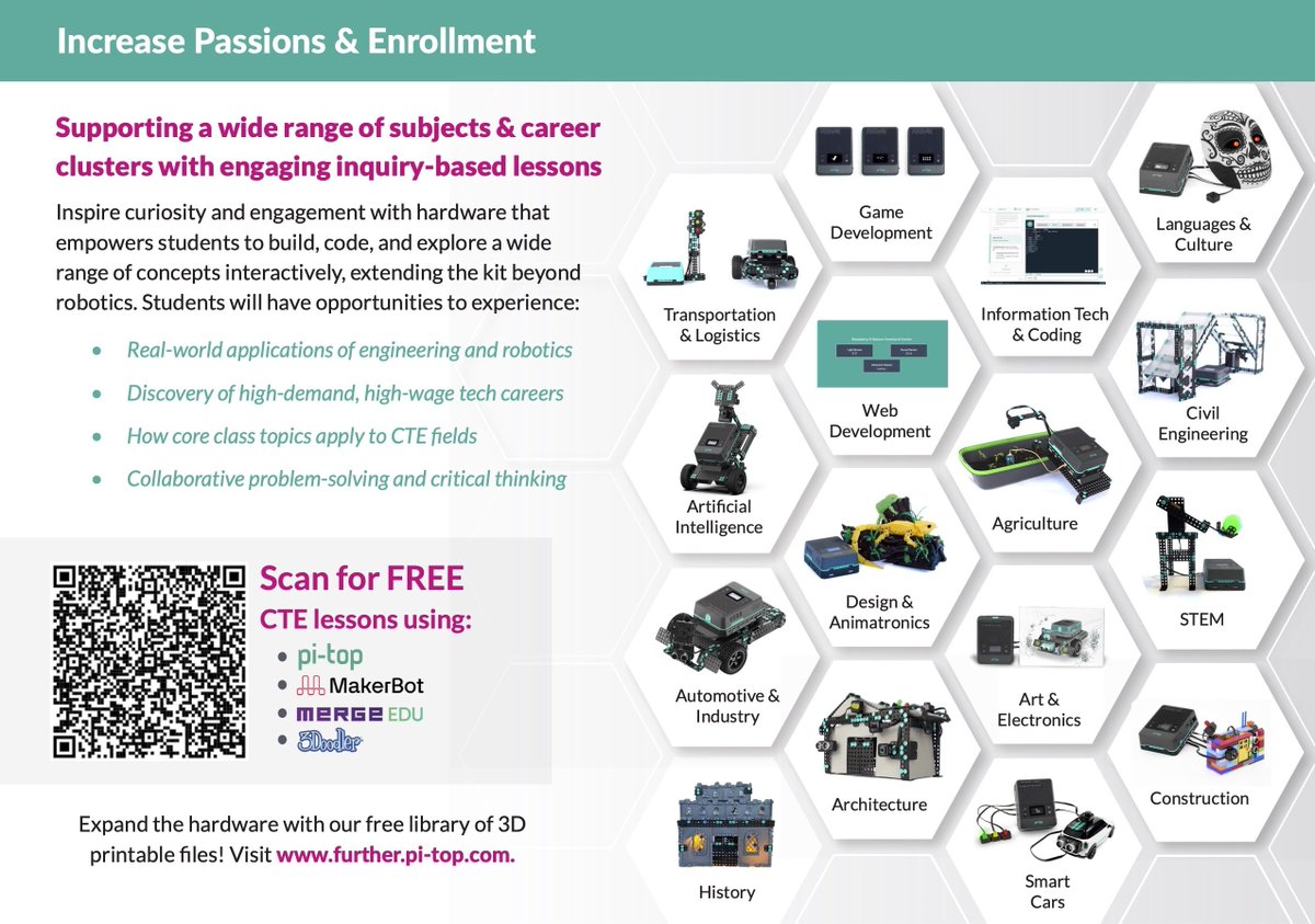 GetPiTop's tweet photo. Want to ignite a spark in your students and see your classroom buzzing with excitement? We’ve got the tools to help you boost student passion and increase enrollment! 🚀#TeachingPassions #StudentEngagement #pitop #Further https://t.co/TAoK3oeuVx