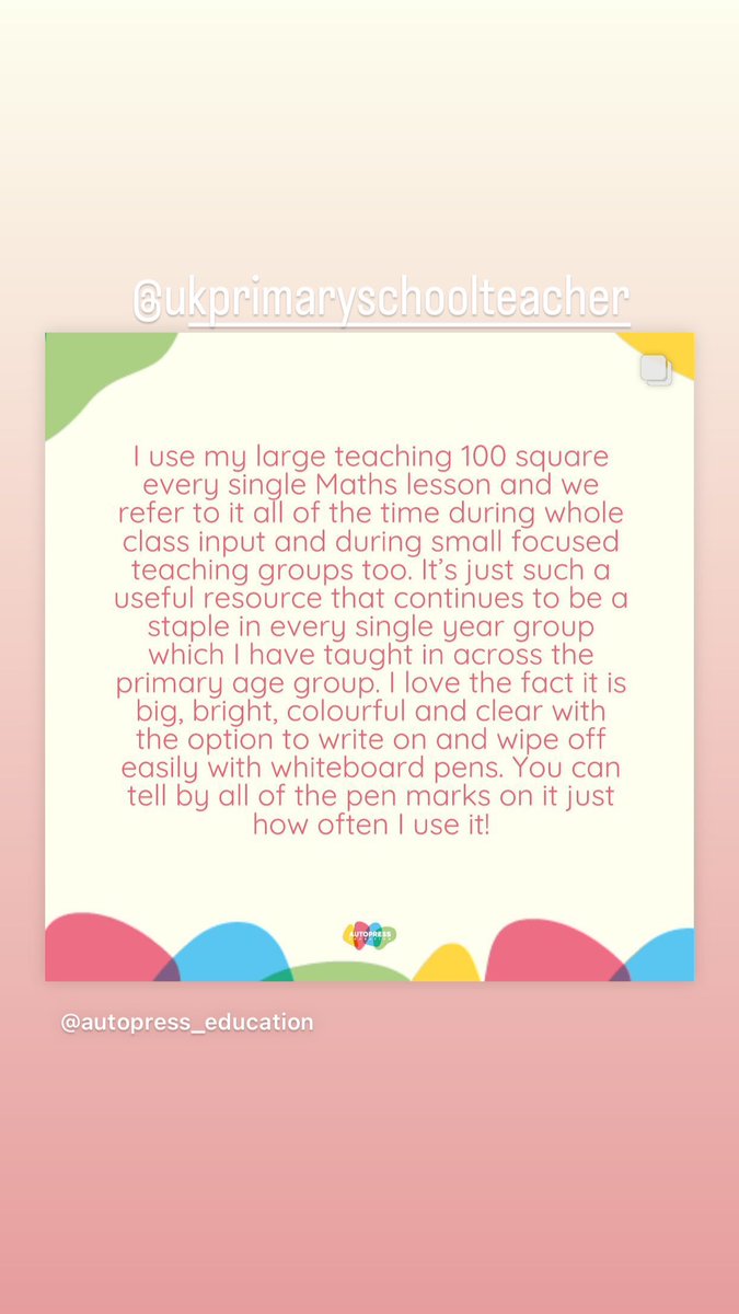 The Hundred Square is a fantastic resource. This poster size is perfect for demonstrating 😀
#hundredsquare #numeracy