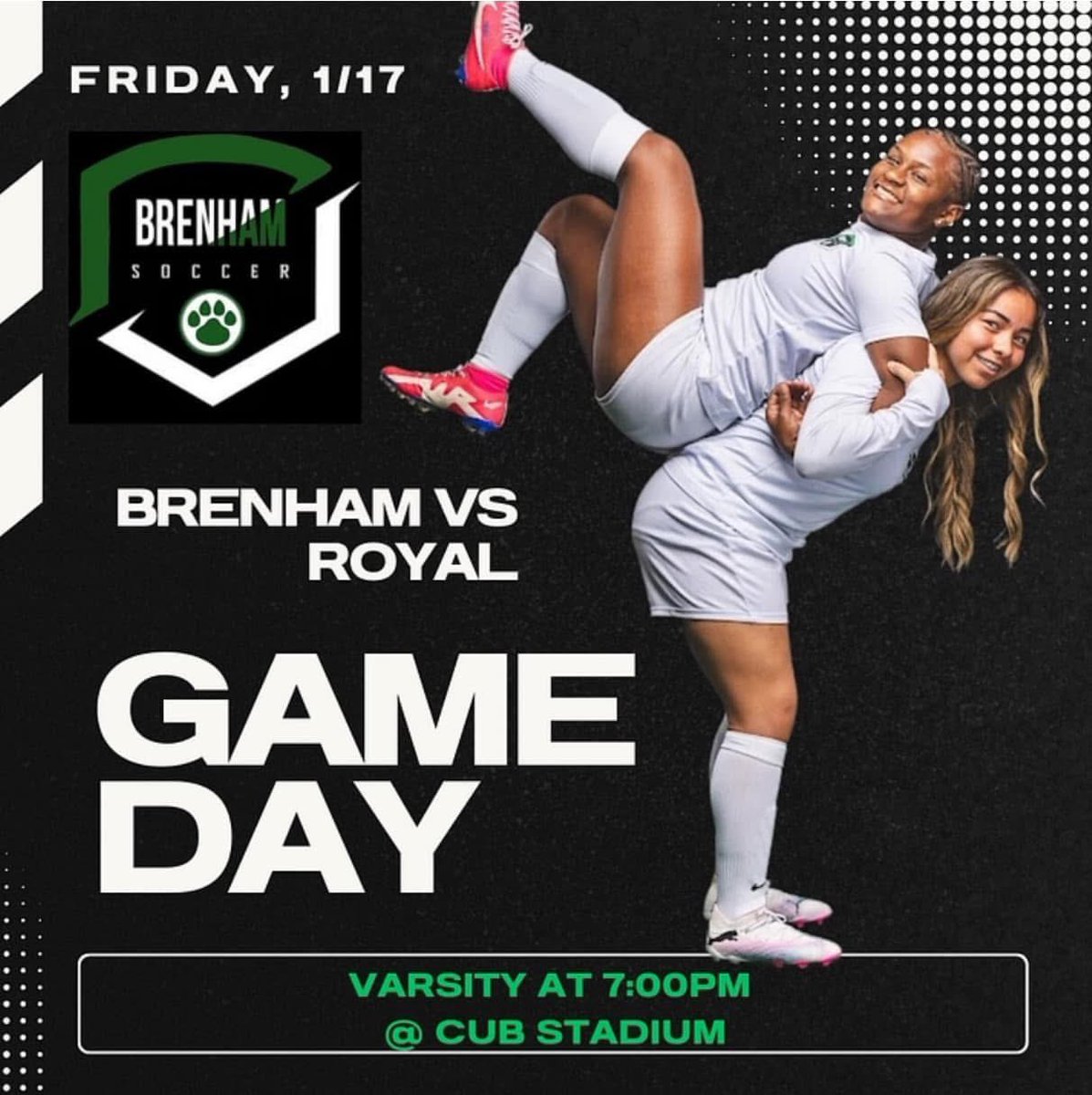 BrenhamSocc's tweet photo. Come out and support your Cubettes on the pitch in their last non district game. Don’t fear the cold this group of girls  are a great group to watch and  they will keep you interested and blood flowing even if you don’t know the game of soccer . 
@BrenBoosterClub @BrenhamISD https://t.co/qDYO0obhAK