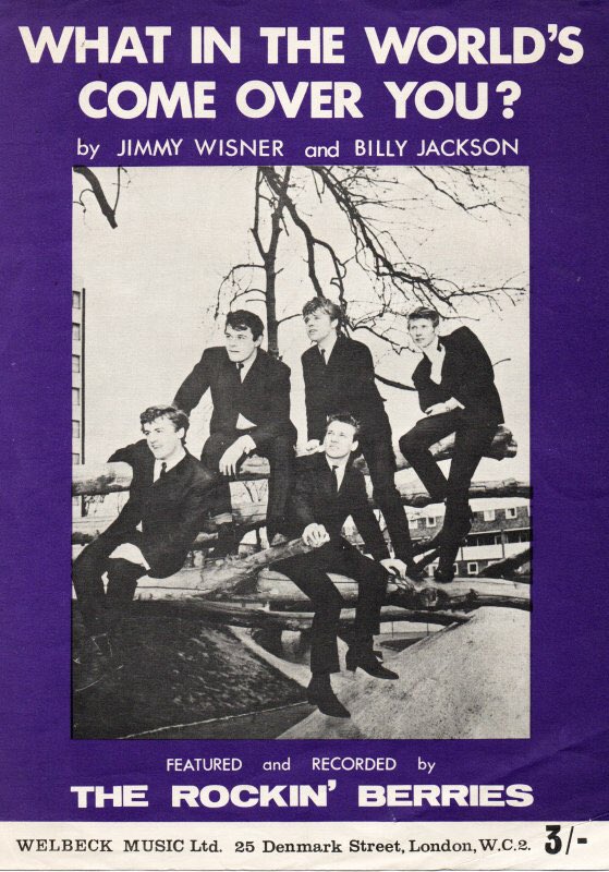 Sixties_Music's tweet image. The Rockin’ Berries
“What in the World’s Come Over You”
(UK #23, Jan 1965)
song.link/gb/i/1439426924

Not to be confused with rockabilly artist Jack Scott’s single of the same name, this is an infectious Hollies-style beat number with a Beach Boys-inspired vocal hook. #Piccadilly