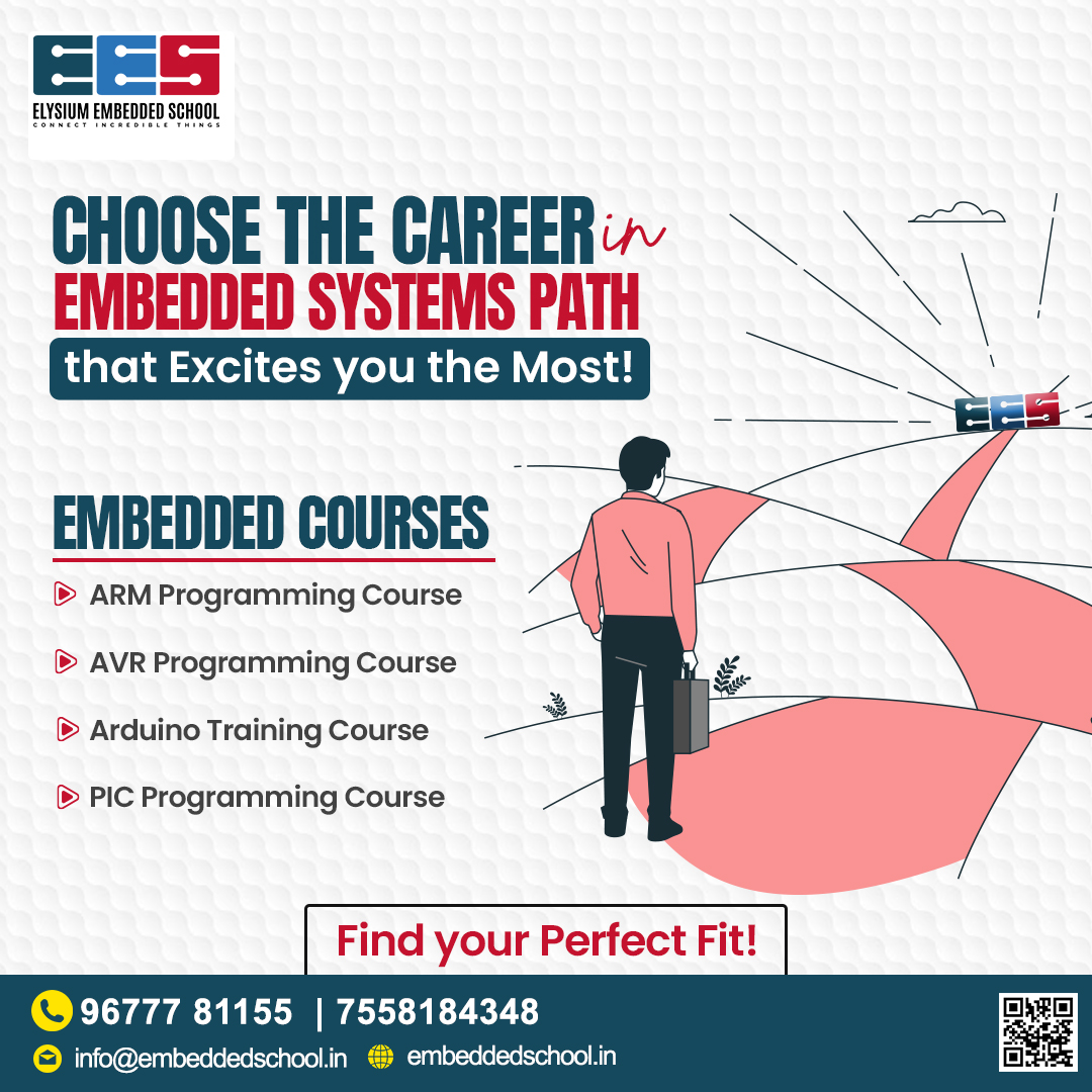 EmbeddedSchool's tweet image. 🌟 Master Embedded Systems – Find Your Perfect Fit Today! 🌟
📲 Chat with us: rfr.bz/fm8pb8o
#ElysiumEmbeddedSchool #ARMProgramming #ArduinoTraining #AVRProgramming #PICProgramming #Raspberrypi #Robotics #FirmwareDevelopment
