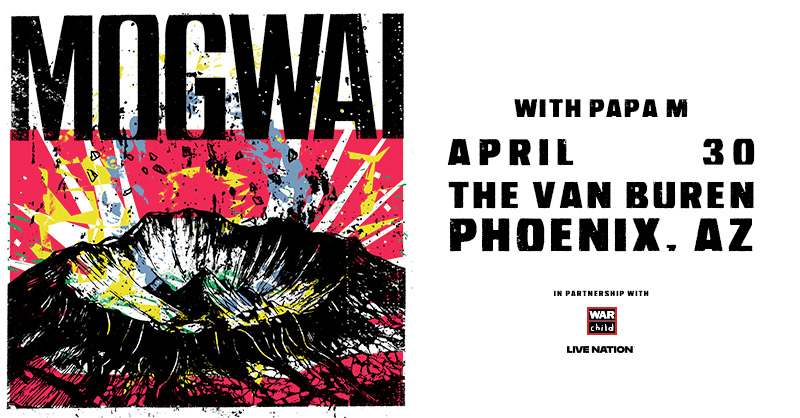 thevanburenphx's tweet image. SUPPORT UPDATE! ⚡️#PapaM will be opening for @mogwaiband on April 30!

🎟 Get your tickets today: livemu.sc/4aojXJJ