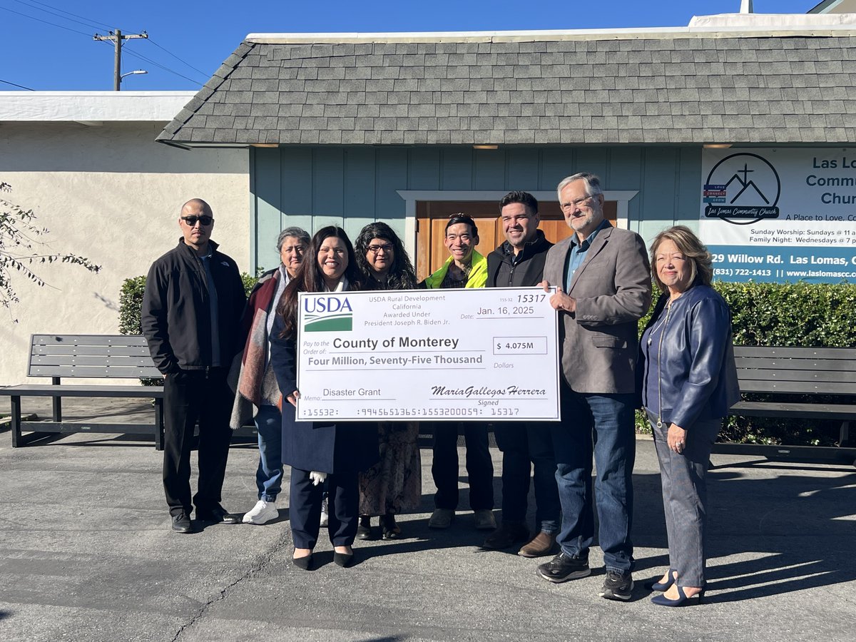 WallaceGroupSLO's tweet photo. Wallace Group is proud to have provided grant writing assistance to the County of Monterey and the Pajaro County Sanitation District to support this historic grant. Totaling over $4 million, the grant represents California's second-largest water disaster investment. https://t.co/QD22wcay5H