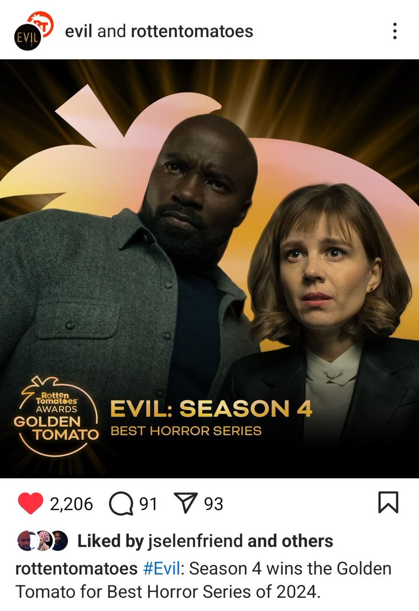 "Evil" wins Best Horror Series of 2024!