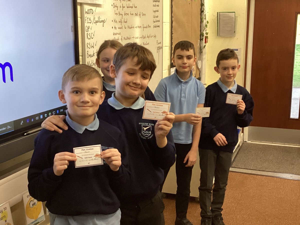 Children in 5M are trying hard to be consistent in their handwriting! #stocktonwoodenglish #stocktonwoodhandwriting