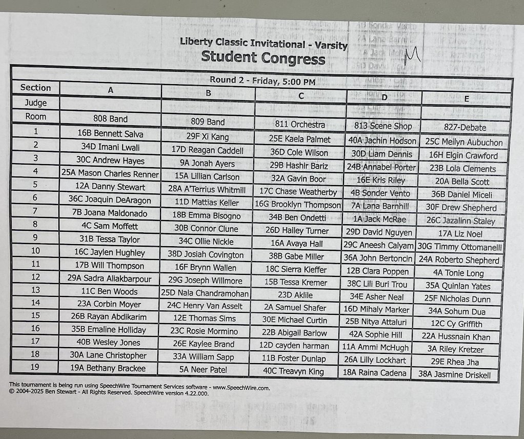 Liberty Classic Invitational - LHS Speech & Debate tweet media