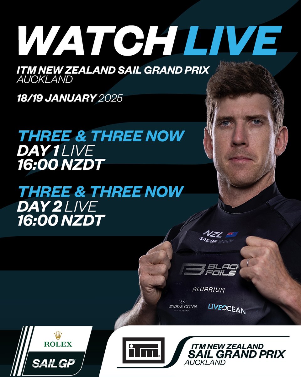 Where will you be watching from?

#AucklandSGP #SailGP #BackTheBlackFoils