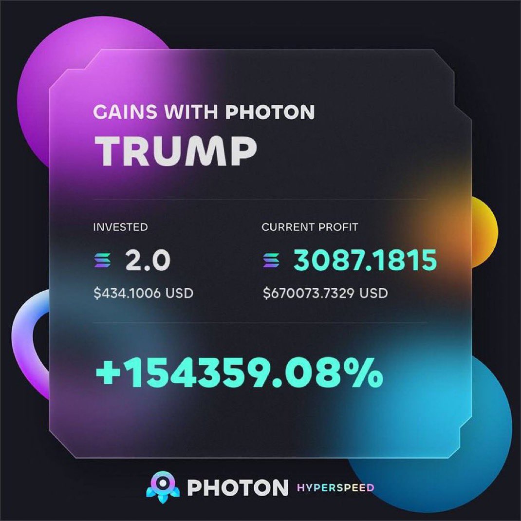 saracrypto_eth's tweet image. Made around $600,000 ( 3000+ SOL) from my $475 buy with $TRUMP few minutes ago

Giving $2000 $TRUMP to a random lucky guy who interacts. Must follow so I can DM you. Giveaway ends in 24 hours.

is this MEME SUPERCYCLE meta BACK?