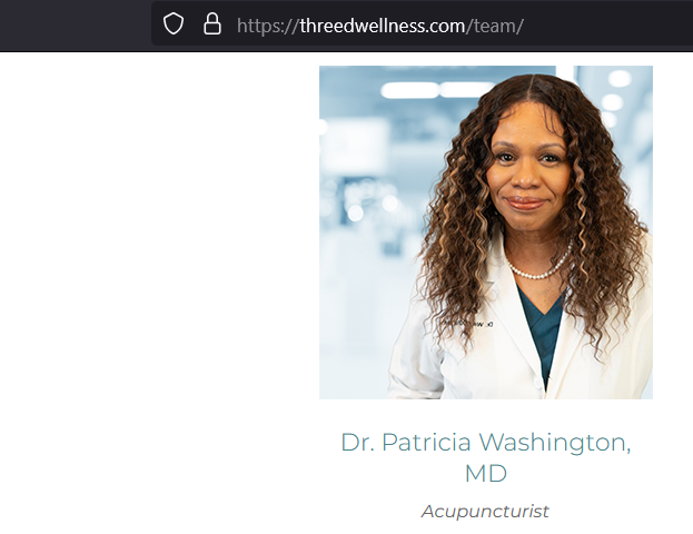 Look at that. It's a real life fake medical doctor, currently practicing medicine without a license in the state of Georgia. Her claimed PhD is fake as well. Her licensed acupuncturist registration in Maryland expired in 2023. Thanks <a href="/Rashad_Richey/">DR. RASHAD RICHEY</a> for pointing out this fraudster