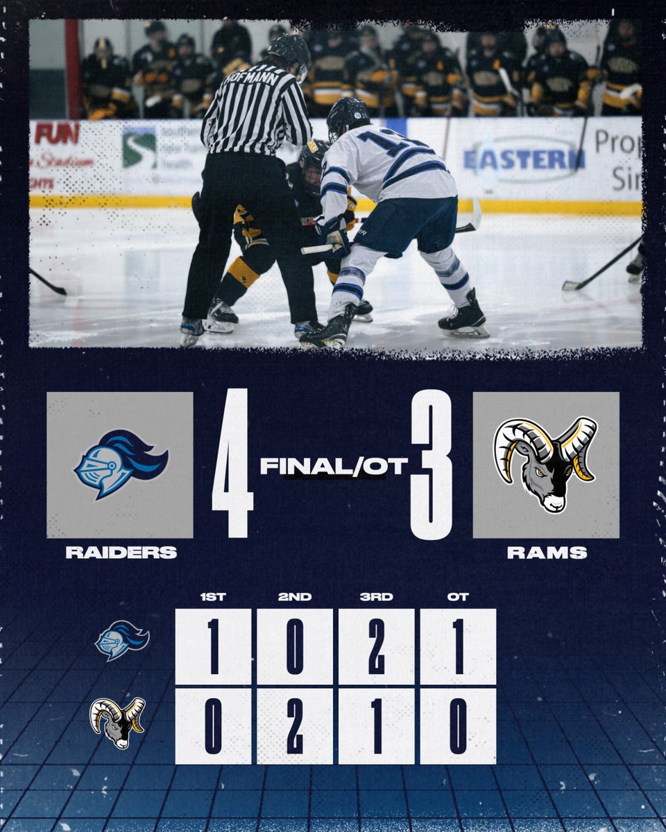 MIH: Records first MASCAC win in program history with 4-3 OT win against Framingham St.!